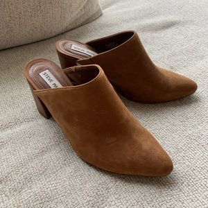 Steve Madden Tan Suede Mules